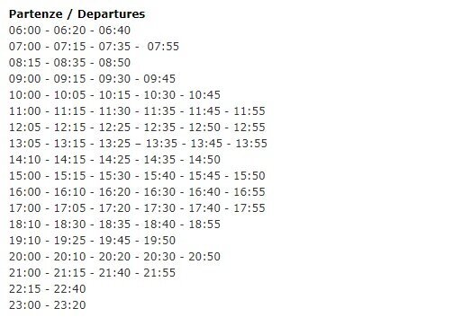 Расписание рейсов из Аэропорта Каподикино в Неаполь на 2020 год