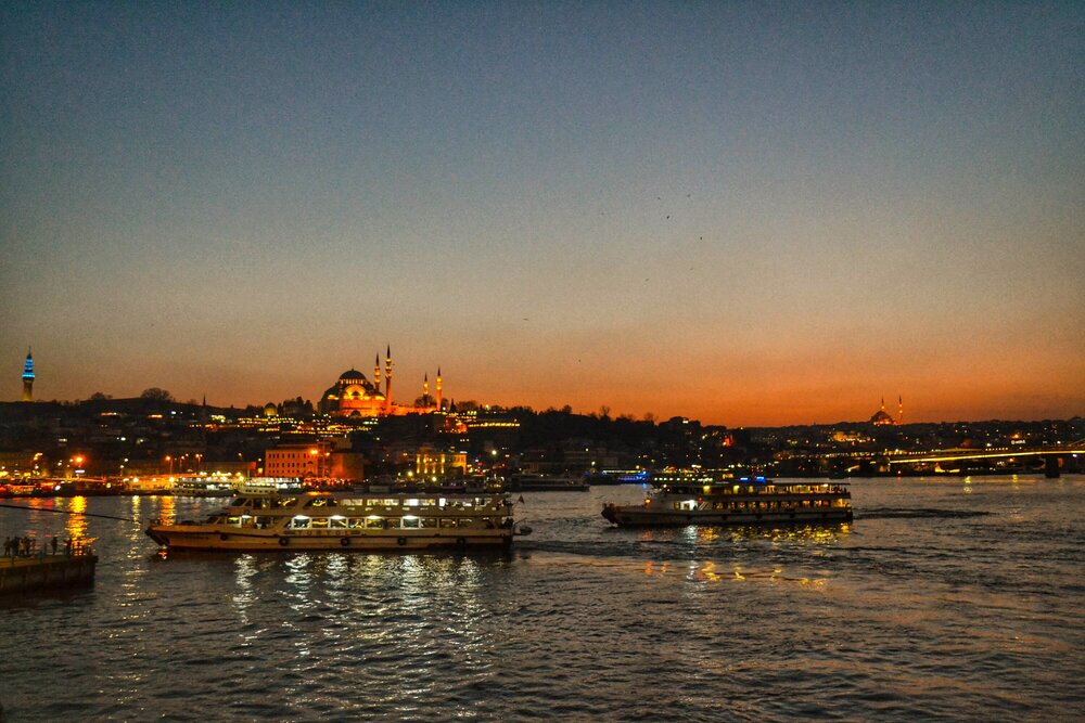 Панорама Стамбула с Галатского моста