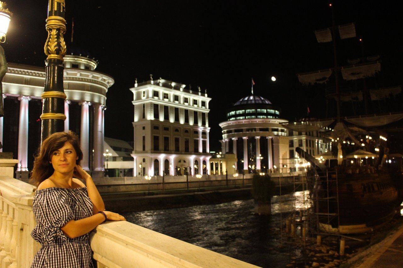 Ночной Скопье - волшебная атмосфера