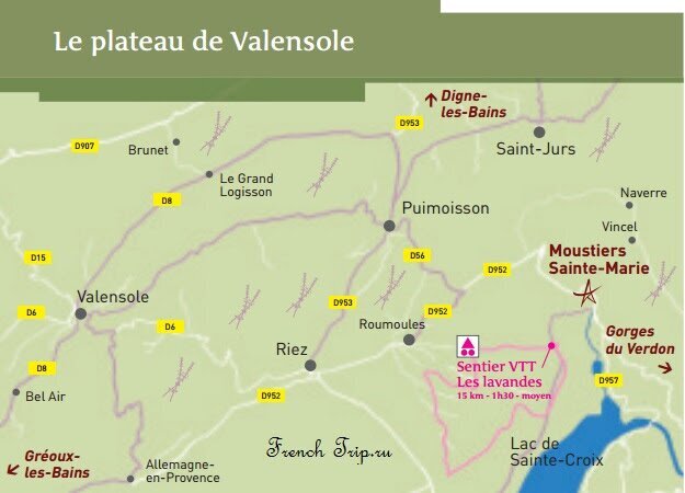 Карта полей плато Валансоль