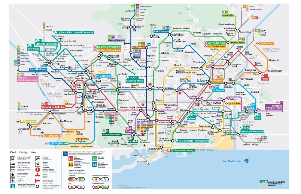 Карта движения метрополитена