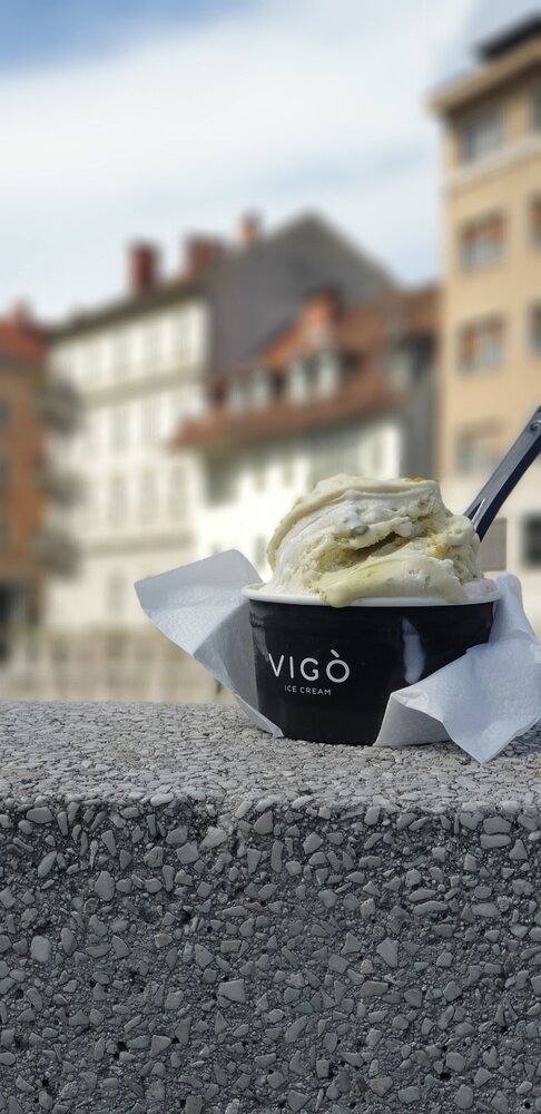 Мое любимое - фисташковое мороженное из Vigo