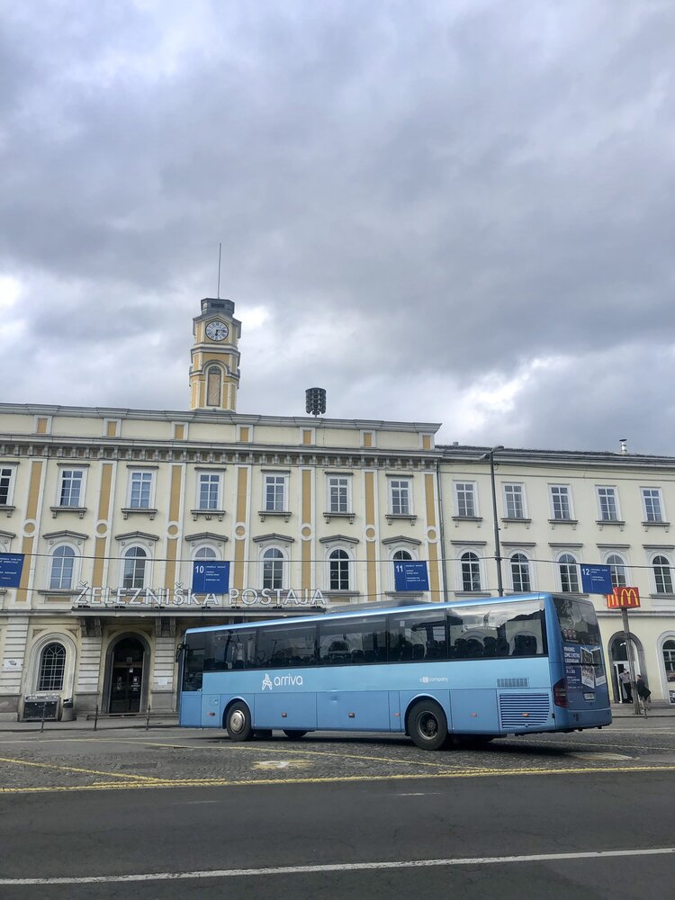 Железнодорожная и автобусная станции в Любляне находятся в одном месте