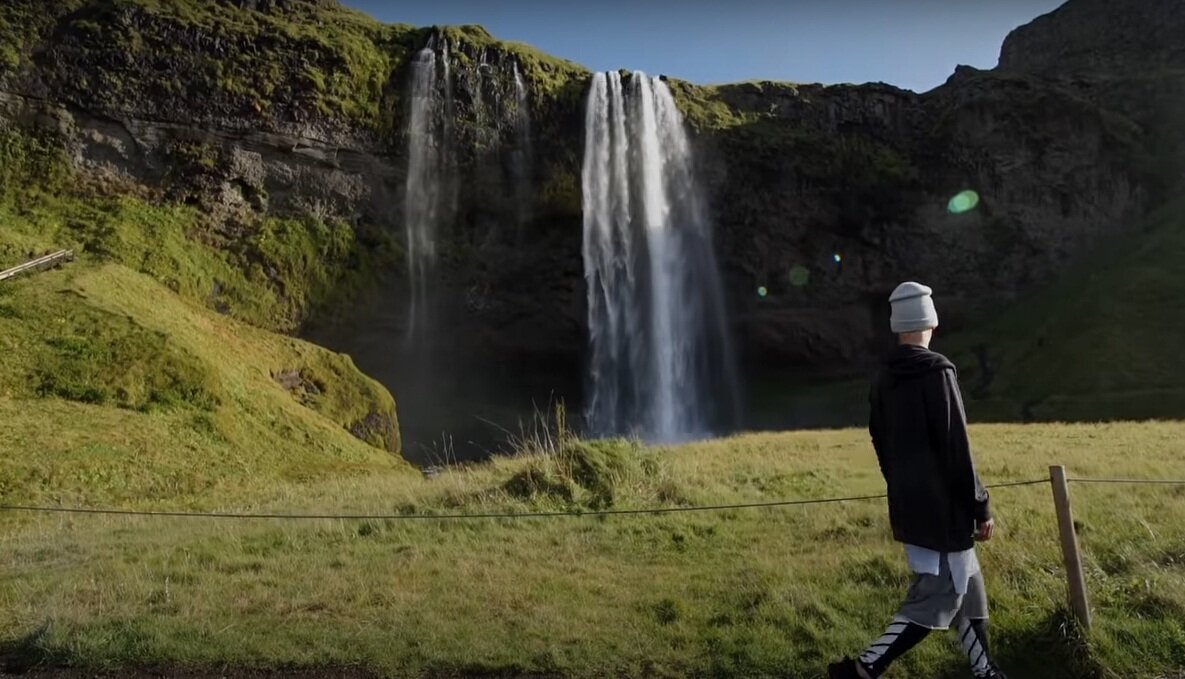 У Джастина Бибера целый клип снят у этого водопада (кадр из "I