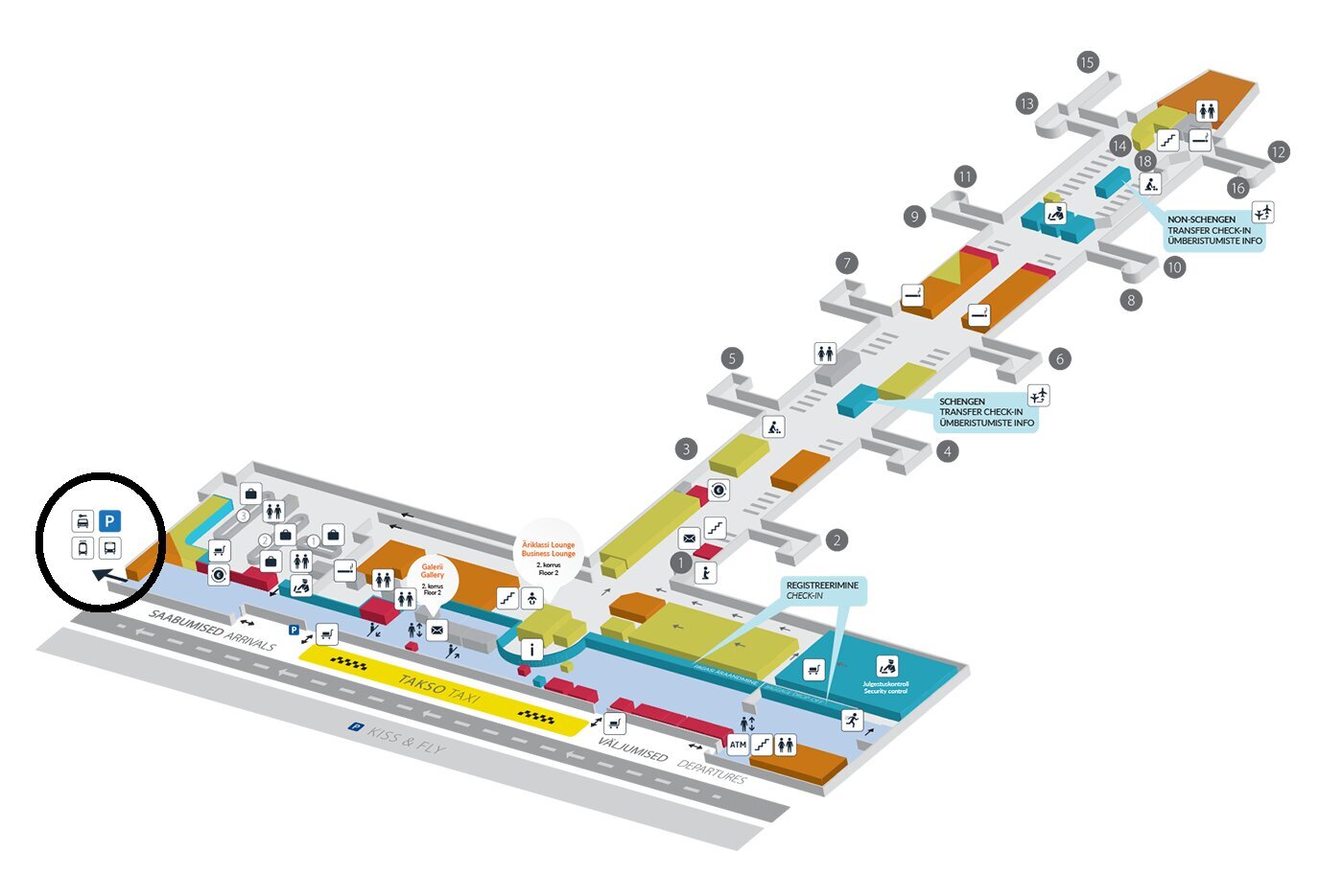 План-схема аэропота Таллина