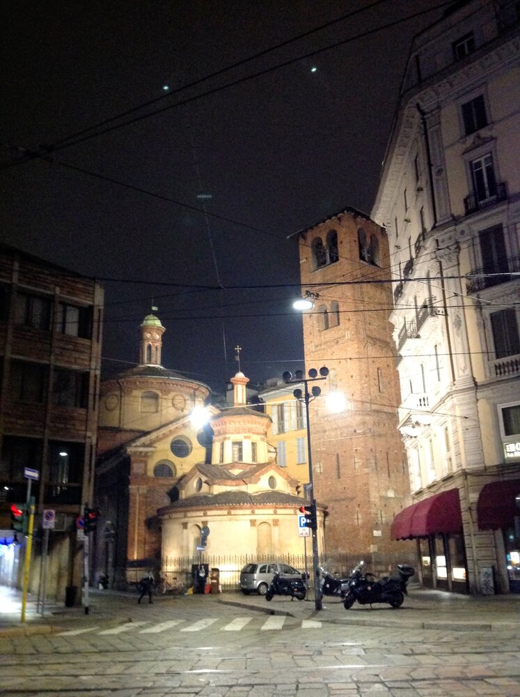 Just one of the churches in Milan.