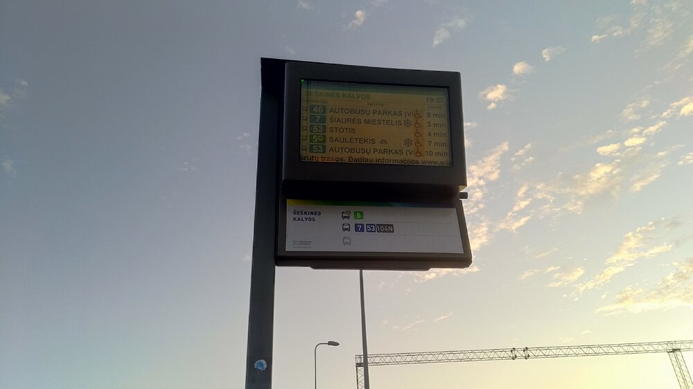 Information at bus stops