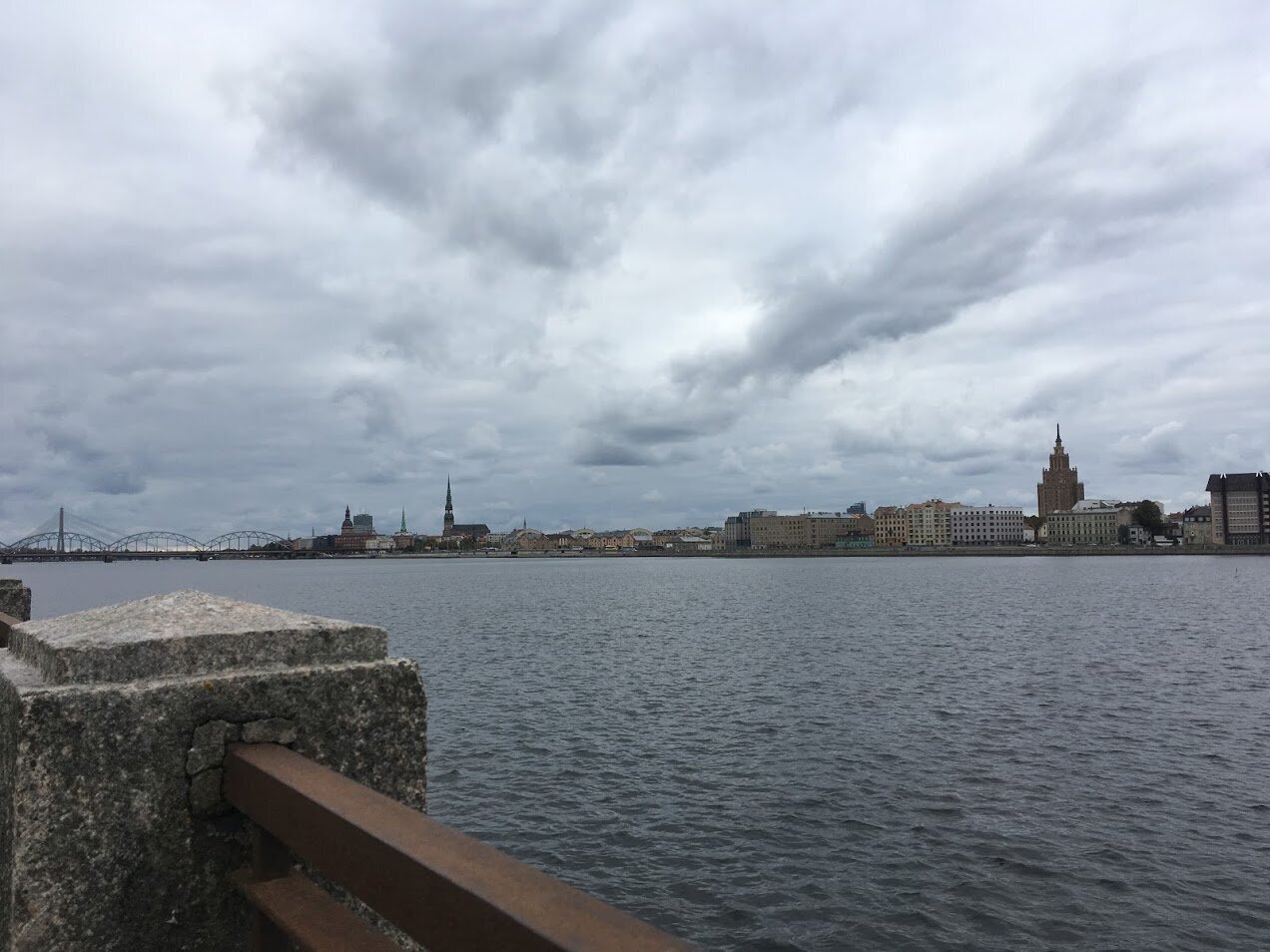 Zakiusala. View of Maskavas Forstadt and Old Riga