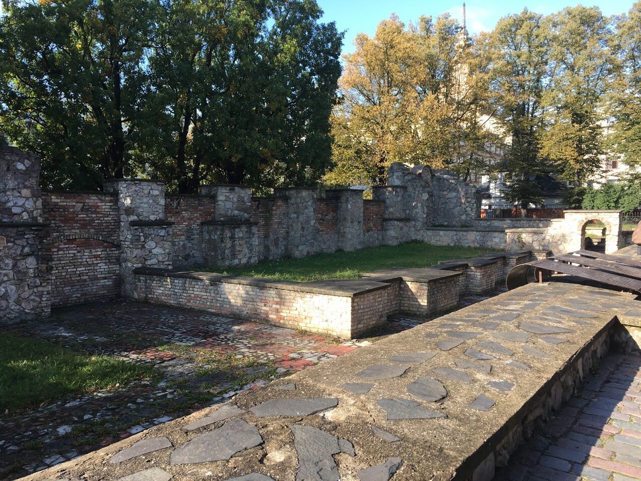 The ruins of the Choral Synagogue