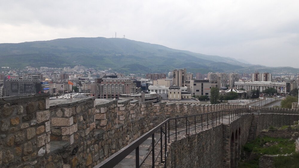 Views of Skopje from the walls of the fortress