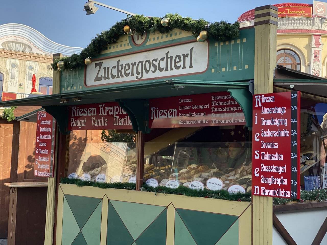 Christmas food tents in Vienna