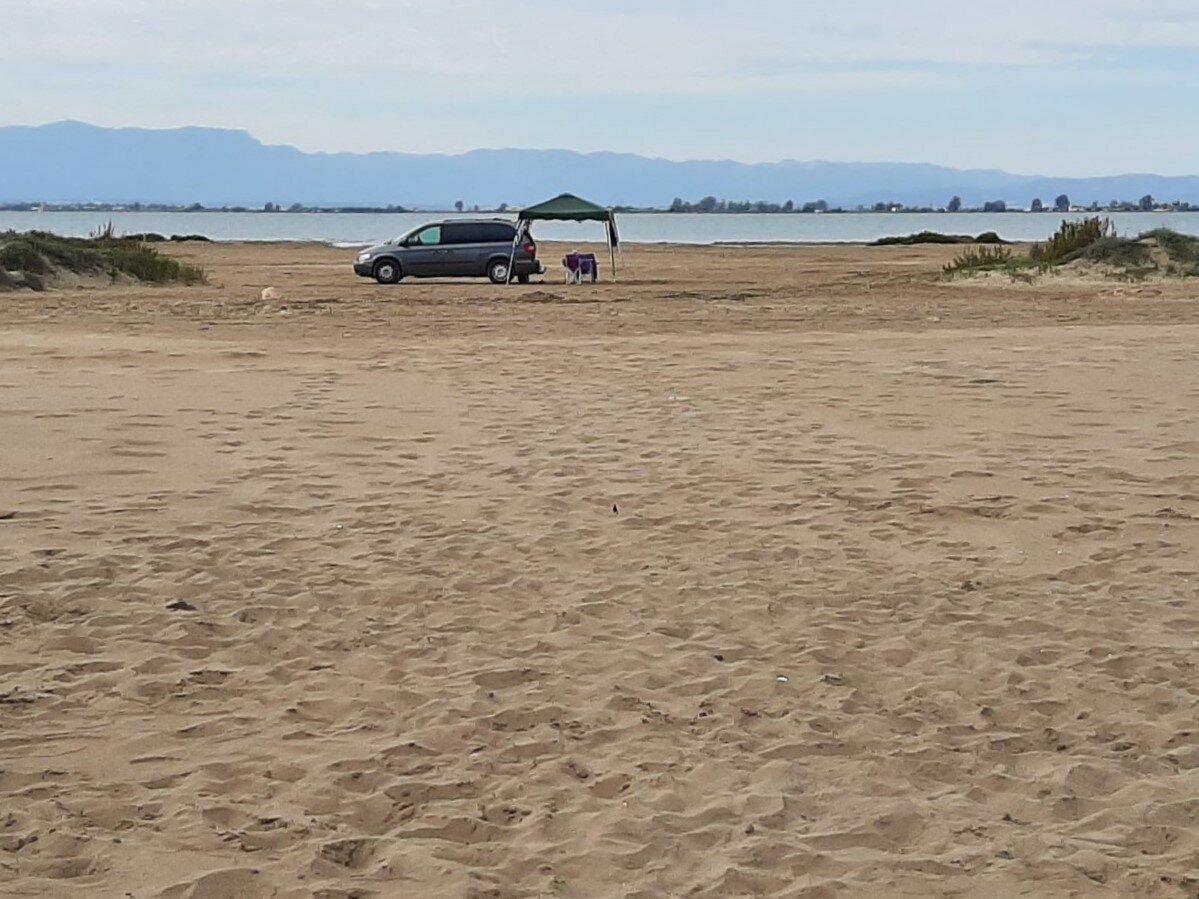 Sand spit with wild beach Playa del Trabucador